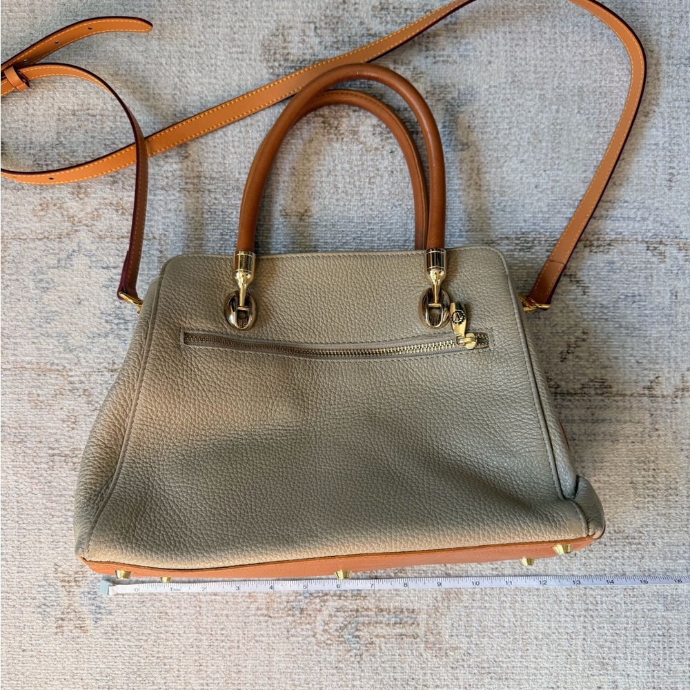 Valentina Beige and Brown Satchel - Picture 9 of 9